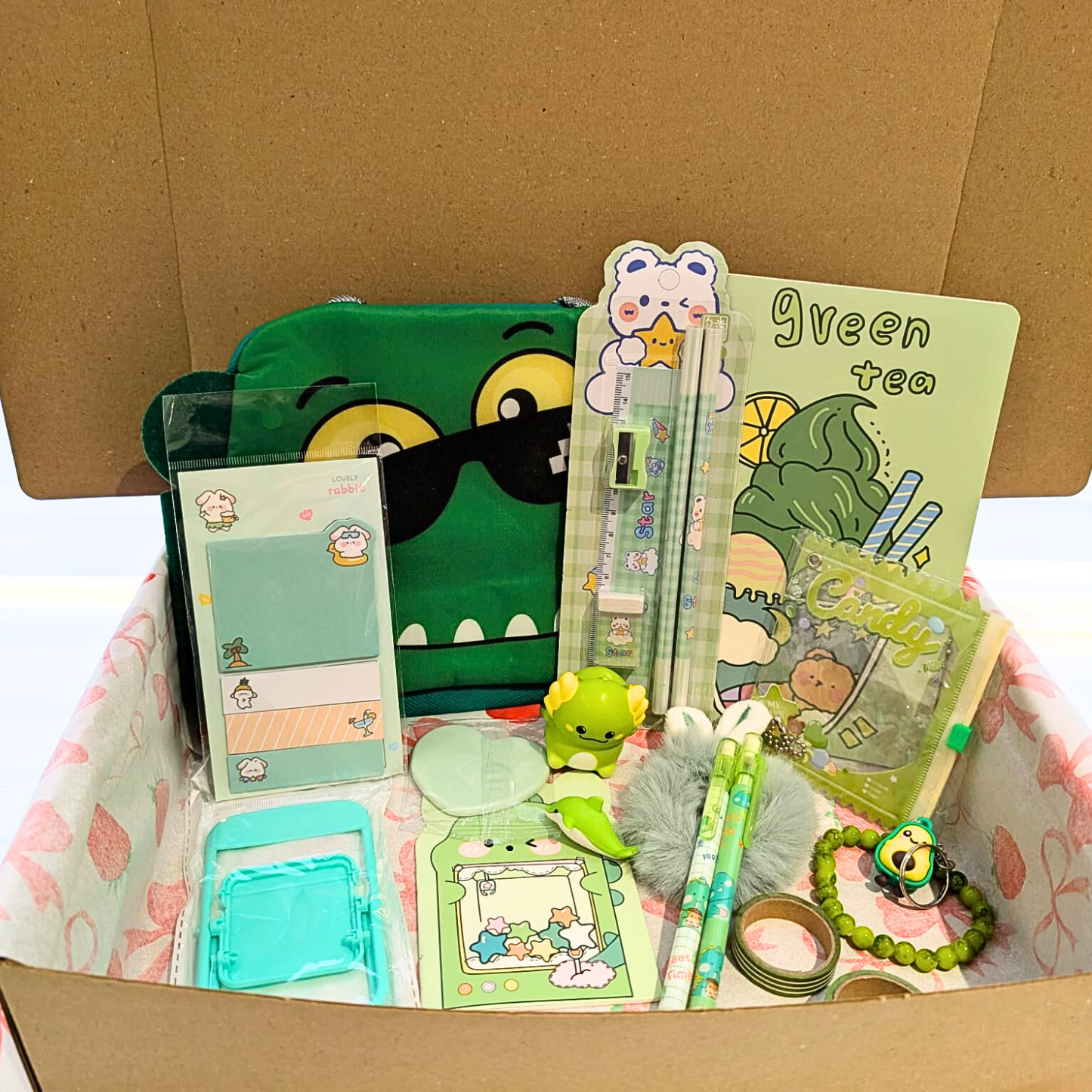 Panier Kawaii Vert