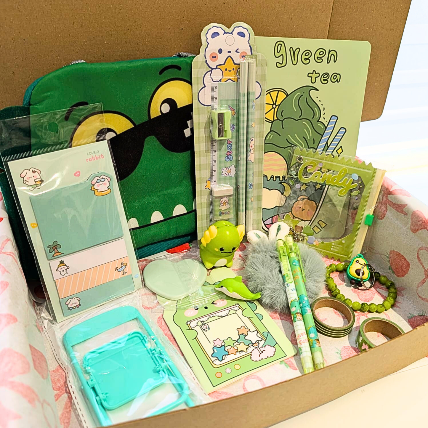 Panier Kawaii Vert