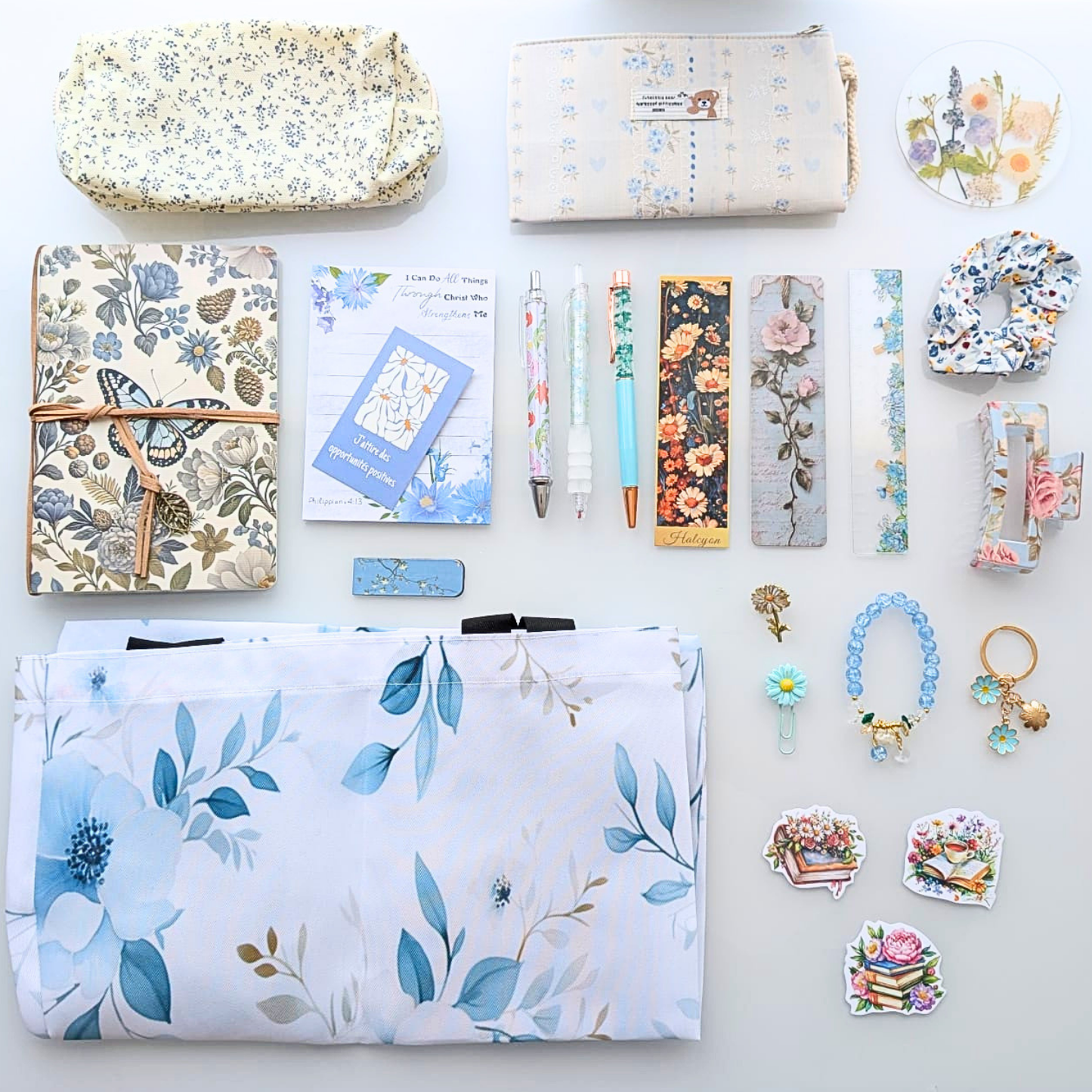 Flora, Box coffret floral thème bleu