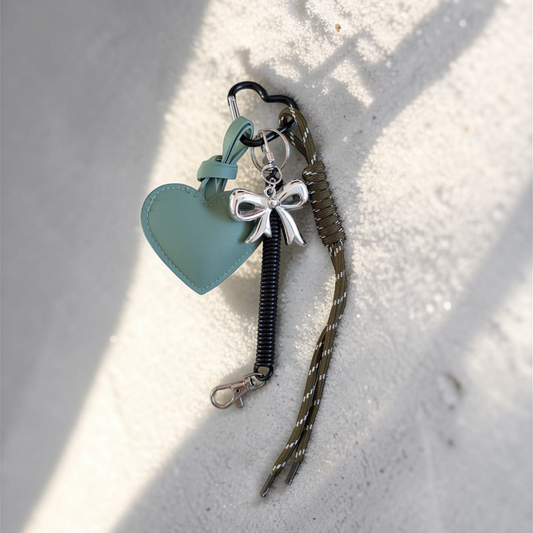 Porte-clés coeur vert