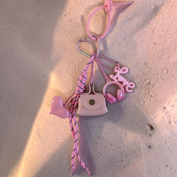 Porte-clés "Love" rose