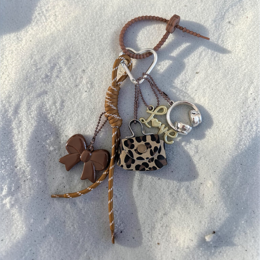 Porte-clés "Love" marron