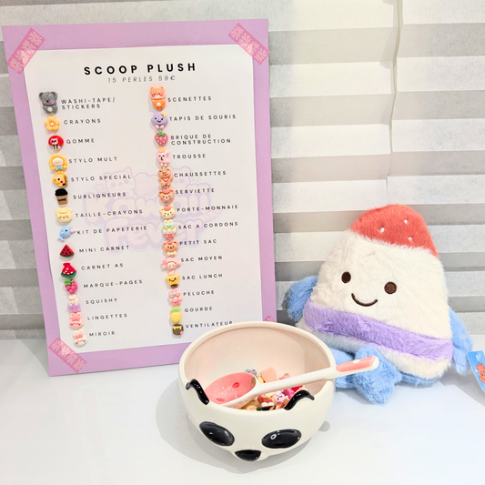 scoop xxl avec de gros articles kawaii