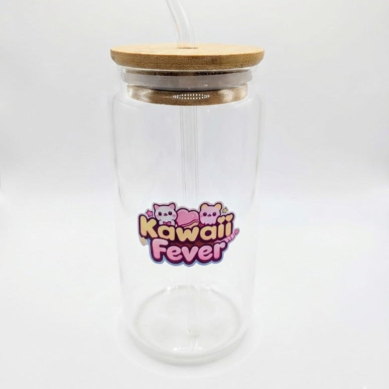 Verre avec paille "Kawaii Fever"